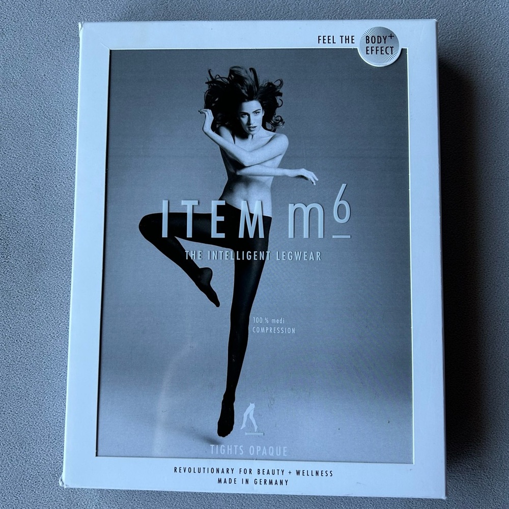 Item m6 ~ Tights Opaque ~ 100% Medi Compression ~ Size L1 Large ~ Marine ~ New!